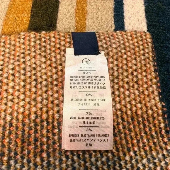 NWT- United by Blue Multi Stripe Recycled Scarf- Color Teal (Sold Out) - Picture 7 of 12